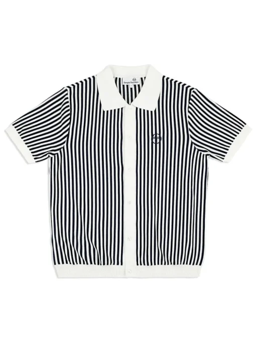 Sergio Tacchini View All<Abramo Knit Polo- Pearled Ivory/ Maritime Blue