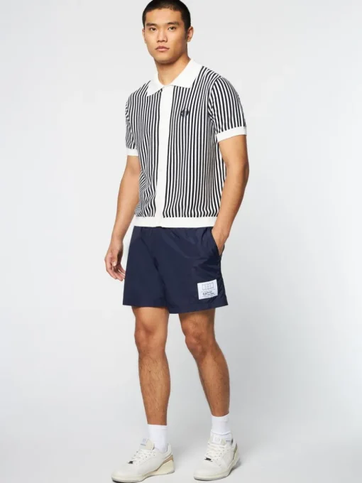 Sergio Tacchini View All<Abramo Knit Polo- Pearled Ivory/ Maritime Blue