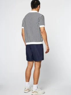 Sergio Tacchini View All<Abramo Knit Polo- Pearled Ivory/ Maritime Blue