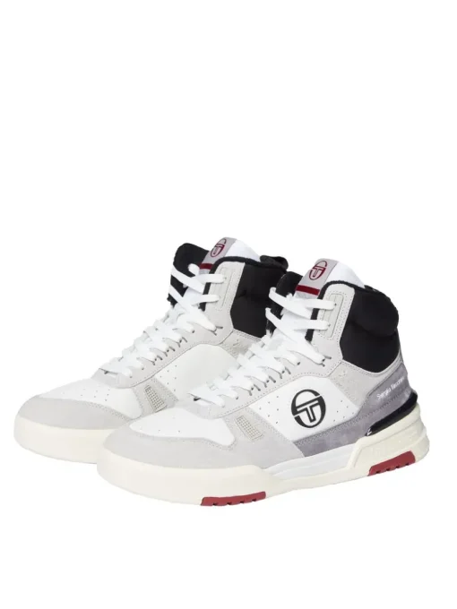 Sergio Tacchini Shoes<Bb Court Hi Sneaker- White/ Tofu/ Quiet Grey
