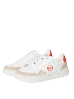 Sergio Tacchini Shoes<Court Classic Mp Sneaker- White/ Tofu/ Ponciana Red