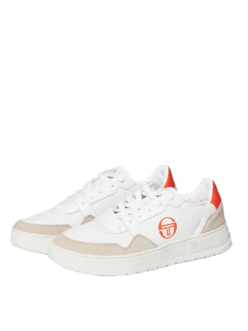 Sergio Tacchini Shoes<Court Classic Mp Sneaker- White/ Tofu/ Ponciana Red