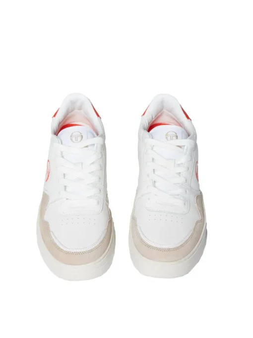 Sergio Tacchini Shoes<Court Classic Mp Sneaker- White/ Tofu/ Ponciana Red