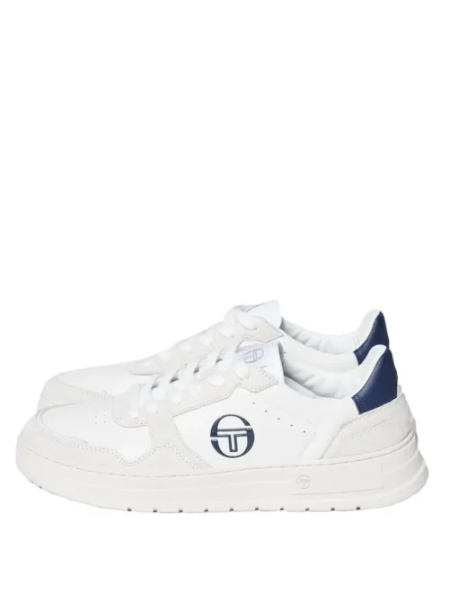 Sergio Tacchini Shoes<Court Classic Mp Sneaker- White/ Antique White/ Maritime Blue