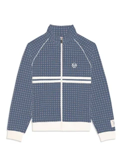 Sergio Tacchini Jackets<Dallas Houndstooth Track Jacket- Maritime Blue
