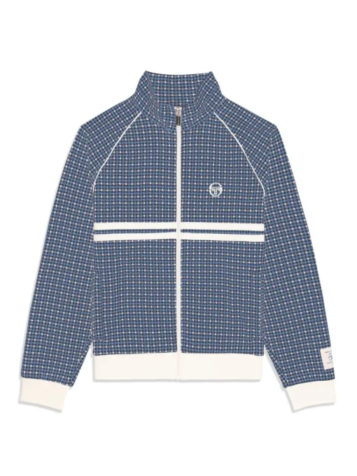 Sergio Tacchini Jackets<Dallas Houndstooth Track Jacket- Maritime Blue