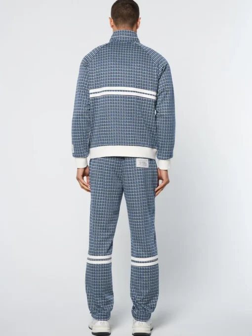 Sergio Tacchini Jackets<Dallas Houndstooth Track Jacket- Maritime Blue