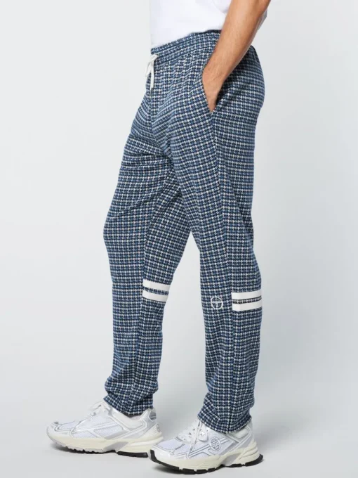 Sergio Tacchini Pants And Sweatpants<Dallas Houndstooth Track Pant- Maritime Blue