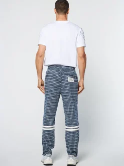 Sergio Tacchini Pants And Sweatpants<Dallas Houndstooth Track Pant- Maritime Blue