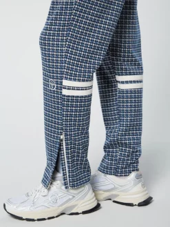 Sergio Tacchini Pants And Sweatpants<Dallas Houndstooth Track Pant- Maritime Blue