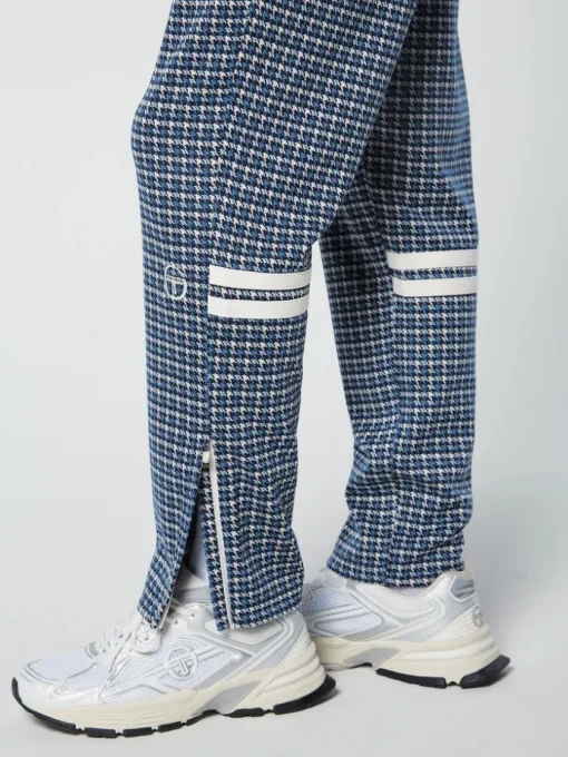Sergio Tacchini Pants And Sweatpants<Dallas Houndstooth Track Pant- Maritime Blue