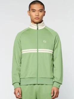 Sergio Tacchini Jackets<Dallas Track Jacket Archivio- Jade Green/ Pearl Ivory