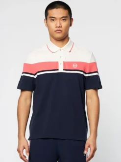 Sergio Tacchini Polos<Damarindo Polo Archivio- Gardenia/ Maritime Blue