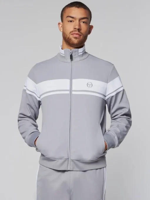 Sergio Tacchini Jackets<Damarindo Track Jacket- Sleet/ White