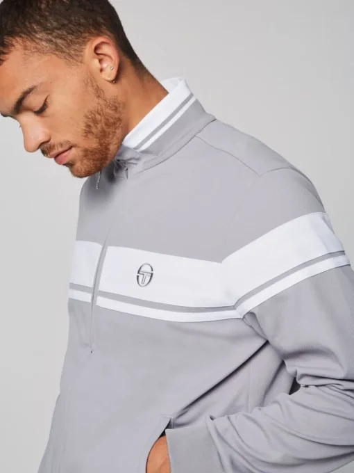 Sergio Tacchini Jackets<Damarindo Track Jacket- Sleet/ White