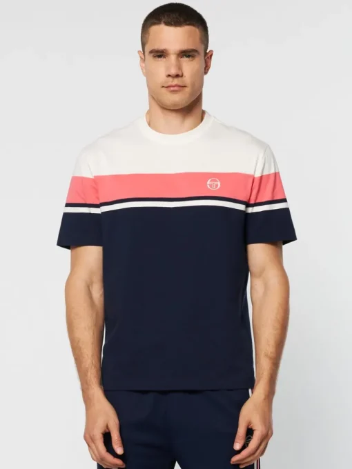 Sergio Tacchini View All<Damarindo T-Shirt Archivio -Gardenia/ Maritime Blue