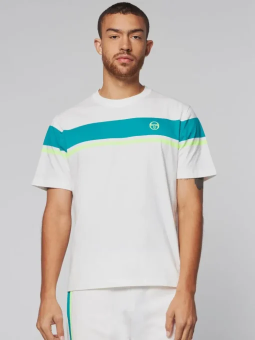Sergio Tacchini T-Shirts<Damarindo T-Shirt- Gardenia/ Blue Grass