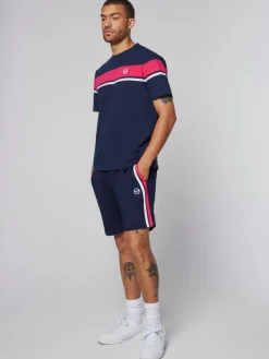 Sergio Tacchini T-Shirts<Damarindo T-Shirt- Maritime Blue/ Rasberry