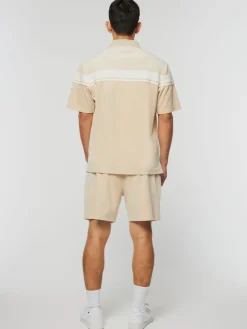 Sergio Tacchini Velour<Damarindo Velour Polo-Cement/ Gardenia