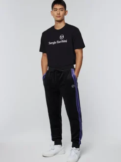 Sergio Tacchini Velour<Damarindo Velour Track Pant-Black/ Liberty