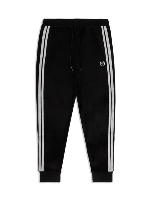 Sergio Tacchini Pants And Sweatpants<Damarindo Velour Track Pant- Black Beauty