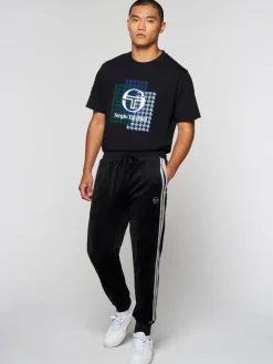 Sergio Tacchini Pants And Sweatpants<Damarindo Velour Track Pant- Black Beauty
