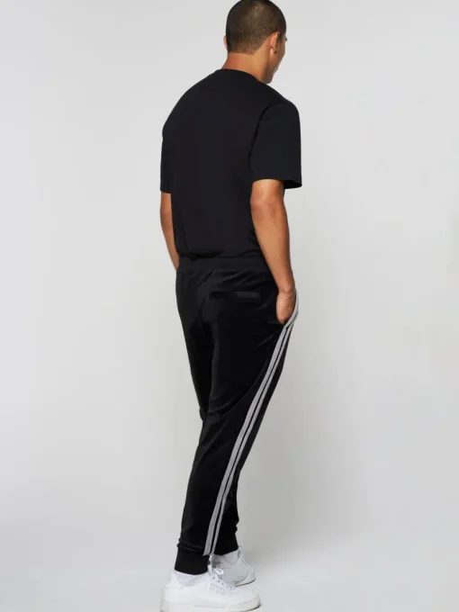 Sergio Tacchini Pants And Sweatpants<Damarindo Velour Track Pant- Black Beauty