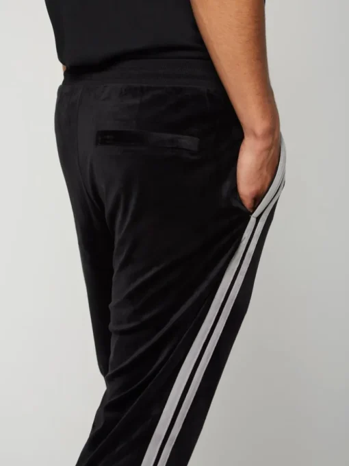 Sergio Tacchini Pants And Sweatpants<Damarindo Velour Track Pant- Black Beauty