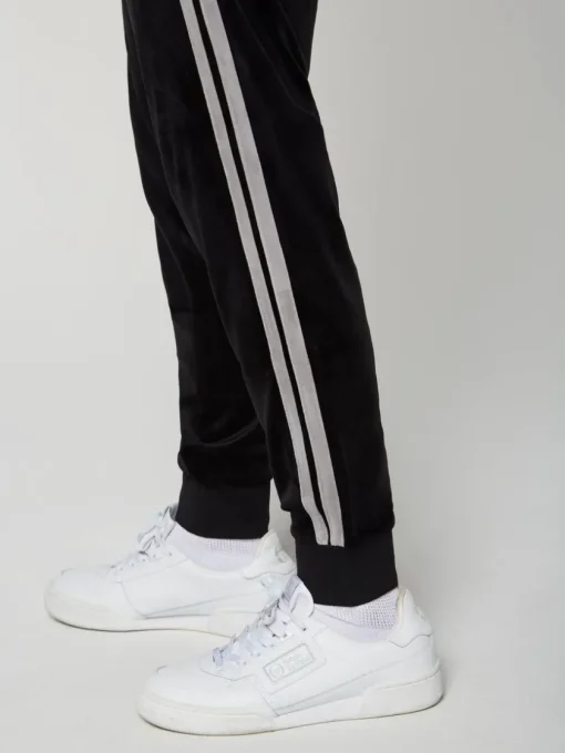 Sergio Tacchini Pants And Sweatpants<Damarindo Velour Track Pant- Black Beauty