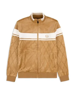 Sergio Tacchini Velour<Debossed Damarindo Velour Track Jacket- Meerkat