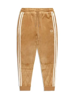 Sergio Tacchini Pants And Sweatpants<Debossed Damarindo Velour Track Pant- Meerkat
