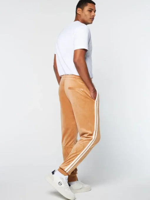 Sergio Tacchini Pants And Sweatpants<Debossed Damarindo Velour Track Pant- Meerkat