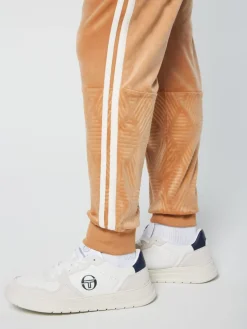 Sergio Tacchini Pants And Sweatpants<Debossed Damarindo Velour Track Pant- Meerkat
