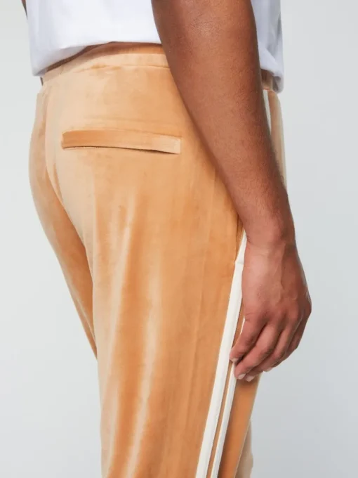 Sergio Tacchini Pants And Sweatpants<Debossed Damarindo Velour Track Pant- Meerkat