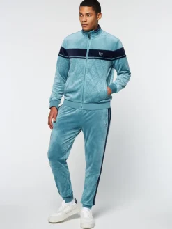 Sergio Tacchini Jackets<Debossed Damarindo Velour Track Jacket- Larkspur