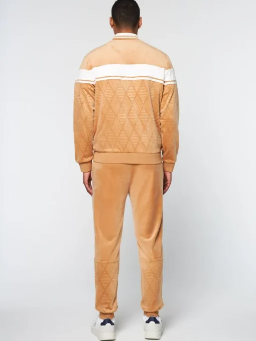 Sergio Tacchini Tracksuits<Debossed Damarindo Velour Track Jacket- Meerkat