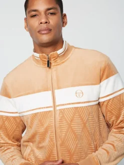 Sergio Tacchini Tracksuits<Debossed Damarindo Velour Track Jacket- Meerkat