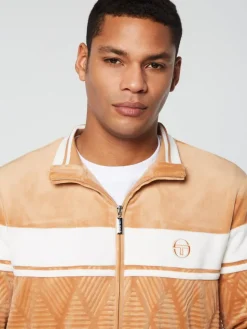 Sergio Tacchini Tracksuits<Debossed Damarindo Velour Track Jacket- Meerkat