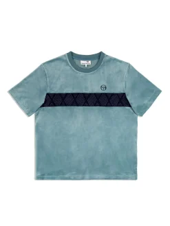 Sergio Tacchini Matching Separates<Debossed Damarindo Velour T-Shirt- Larkspur
