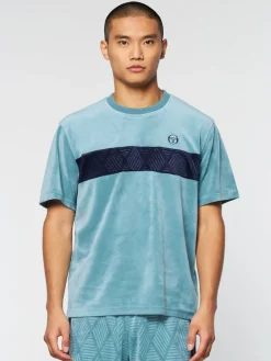 Sergio Tacchini Matching Separates<Debossed Damarindo Velour T-Shirt- Larkspur