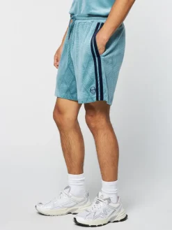 Sergio Tacchini Shorts And Swim<Debossed Damarindo Velour Short- Larkspur