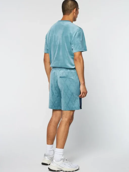 Sergio Tacchini Shorts And Swim<Debossed Damarindo Velour Short- Larkspur