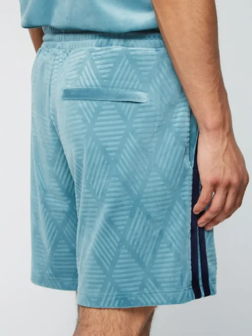 Sergio Tacchini Shorts And Swim<Debossed Damarindo Velour Short- Larkspur