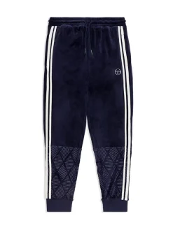 Sergio Tacchini Tracksuits<Debossed Damarindo Velour Track Pant- Maritime Blue