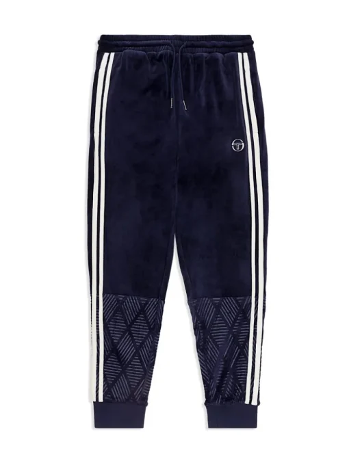 Sergio Tacchini Tracksuits<Debossed Damarindo Velour Track Pant- Maritime Blue