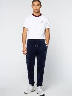 Sergio Tacchini Tracksuits<Debossed Damarindo Velour Track Pant- Maritime Blue
