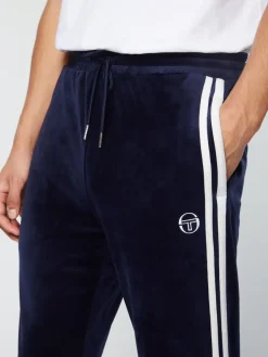 Sergio Tacchini Tracksuits<Debossed Damarindo Velour Track Pant- Maritime Blue