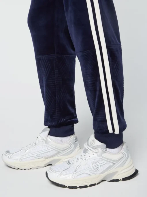 Sergio Tacchini Tracksuits<Debossed Damarindo Velour Track Pant- Maritime Blue