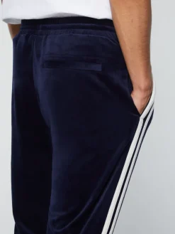 Sergio Tacchini Tracksuits<Debossed Damarindo Velour Track Pant- Maritime Blue