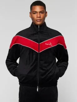 Sergio Tacchini Jackets<Gallone Velour Track Jacket- Black Beauty